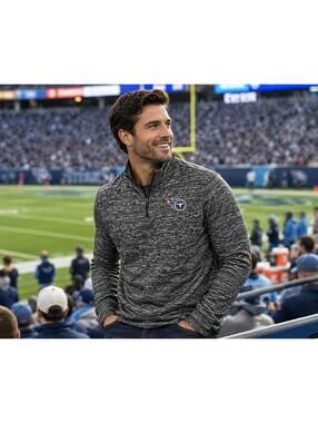 NFL Tennessee Titans‎ Quarter Zip Pullover Jacket Gray Men’s Medium